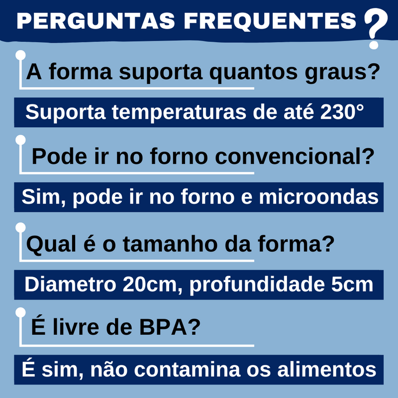 FORMA DE SILICONE AIR FRYER COM ALÇA 20cm